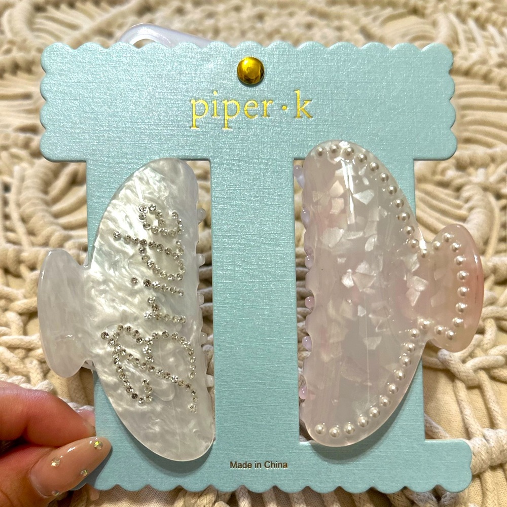 Set of 2 hair clips bride